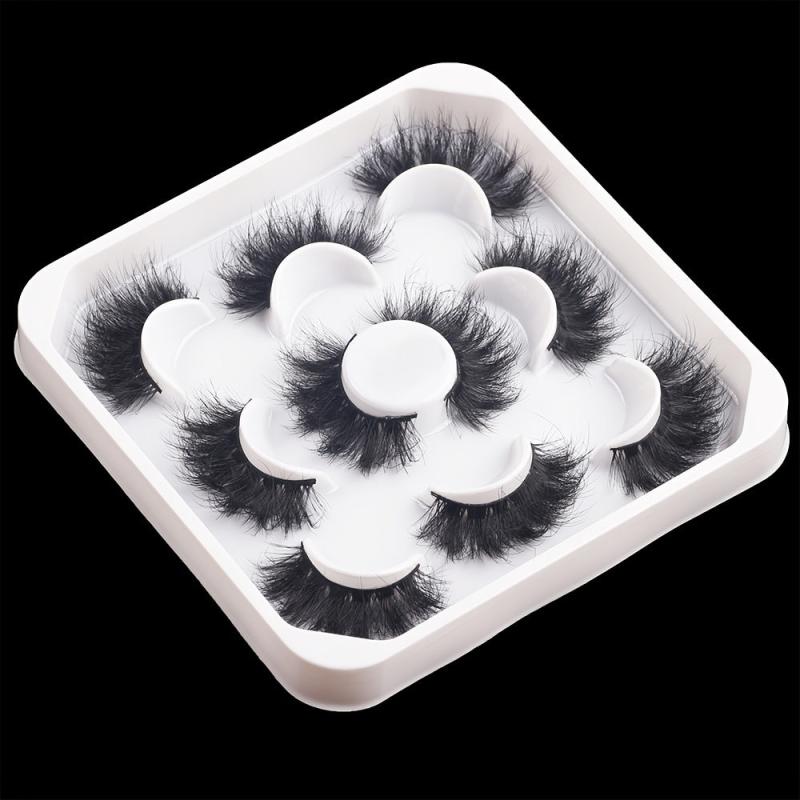 5 Pairs Mink Fluffy False Eyelashes Natural Look Faux Mink Lashes