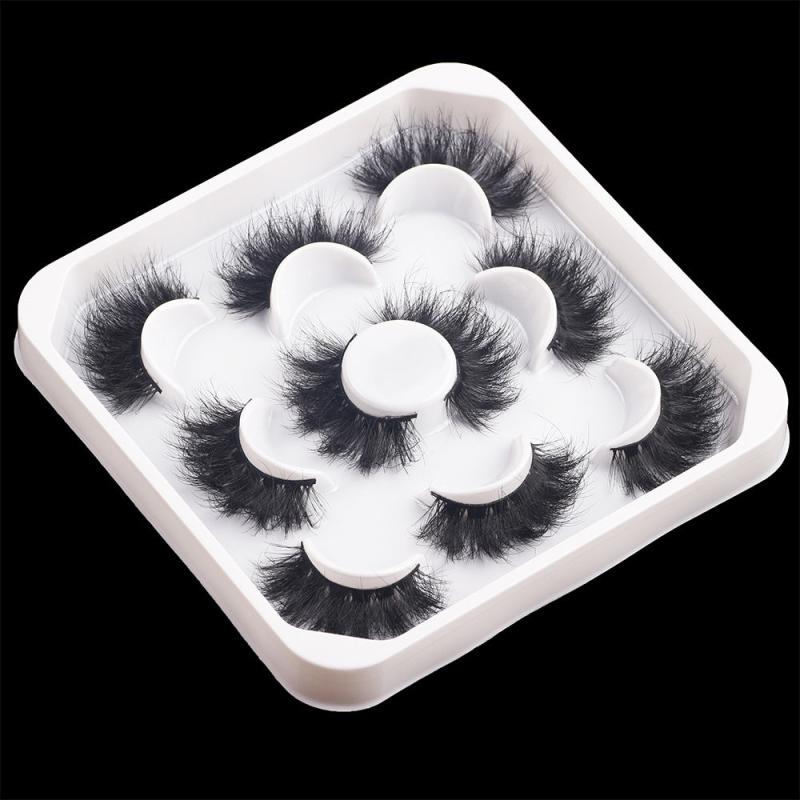 5 Pairs Mink Fluffy False Eyelashes Natural Look Faux Mink Lashes