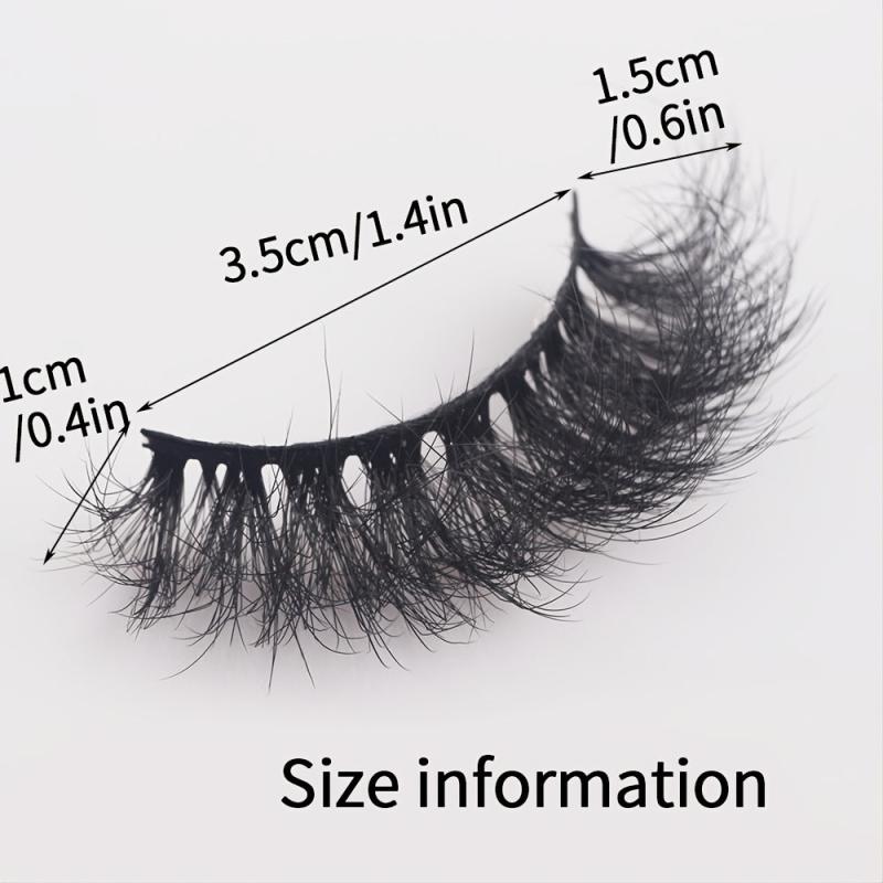 Mink Fluffy False Eyelashes Pack 5 Pairs Mega Volume Long Eye Extensions