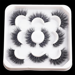 Mink Fluffy False Eyelashes Pack 5 Pairs Mega Volume Long Eye Extensions