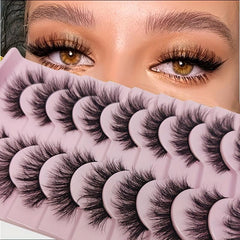 10 Pairs Wispy False Eyelashes Natural Look Mink Lashes Fluffy 16 20mm