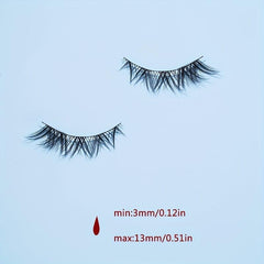 Japanese Style Fox Eye False Eyelashes Wispy Crisscross Manga Lashes