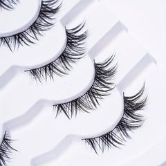 Japanese Style Fox Eye False Eyelashes Wispy Crisscross Manga Lashes