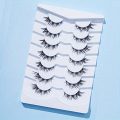 Japanese Style Fox Eye False Eyelashes Wispy Crisscross Manga Lashes