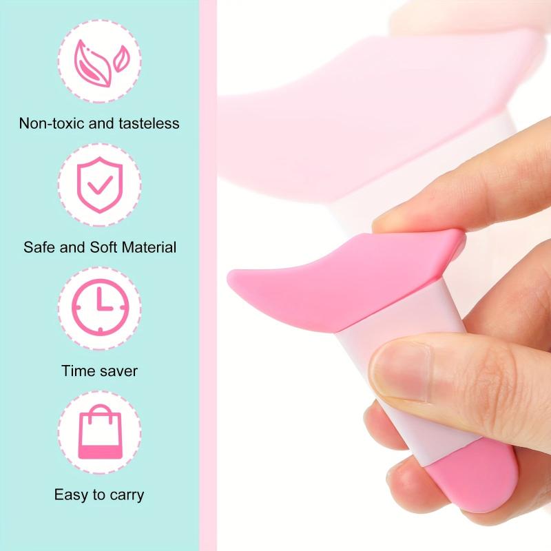 4 Pcs Mascara Eyelash Guard Applicator Double Head Tool Silicone Reusable