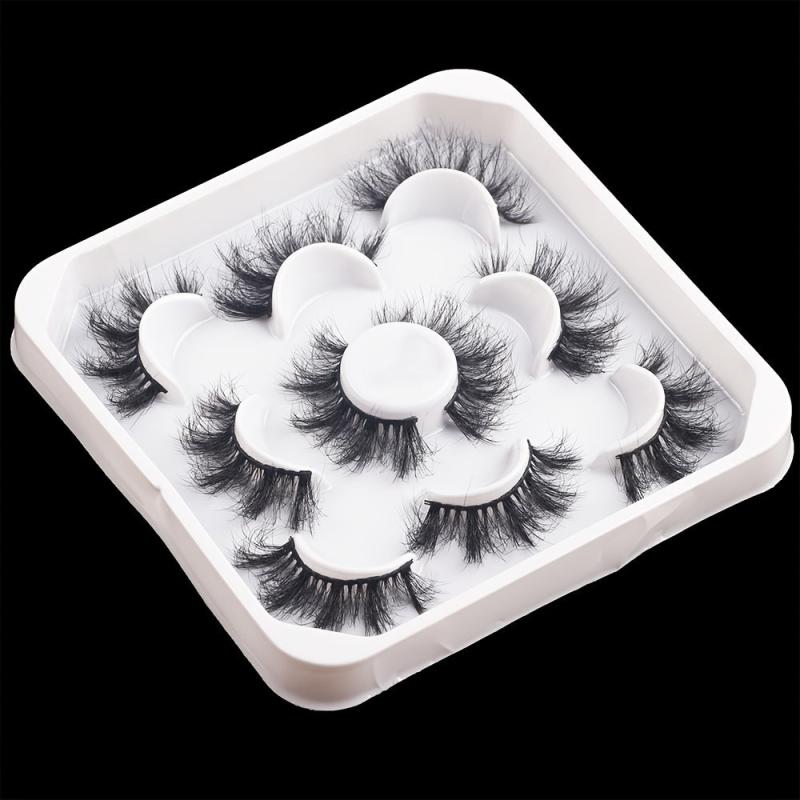 Mink Fluffy Eyelashes Natural Look Pack 5 Pairs