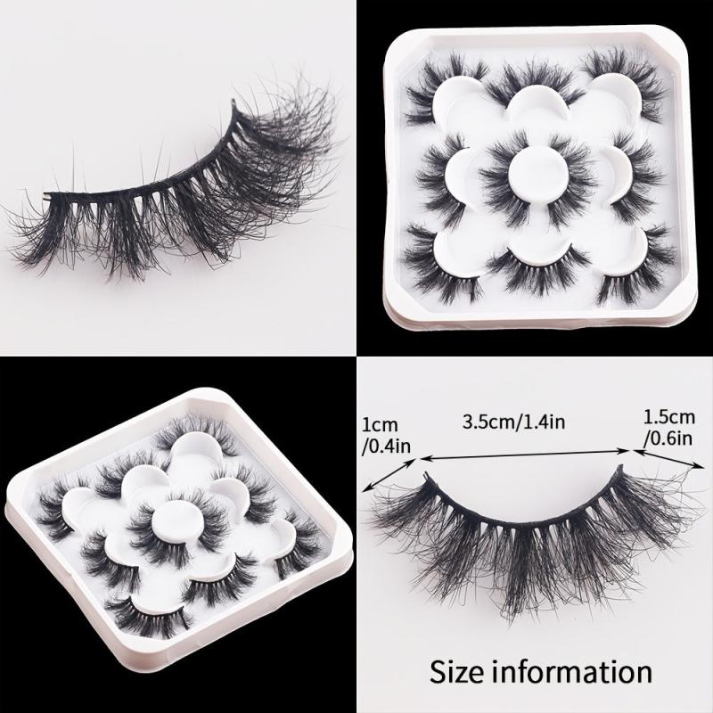 Mink Fluffy Eyelashes Natural Look Pack 5 Pairs