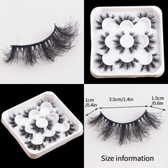 Mink Fluffy Eyelashes Natural Look Pack 5 Pairs