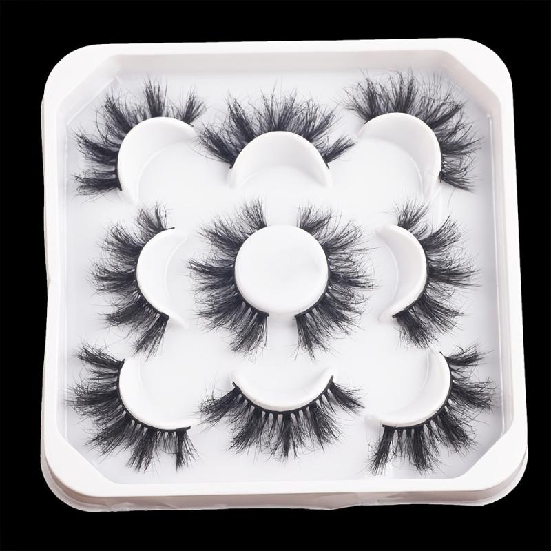Mink Fluffy Eyelashes Natural Look Pack 5 Pairs