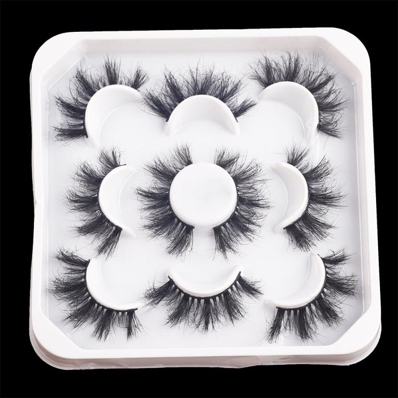 Mink Fluffy Eyelashes Natural Look Pack 5 Pairs