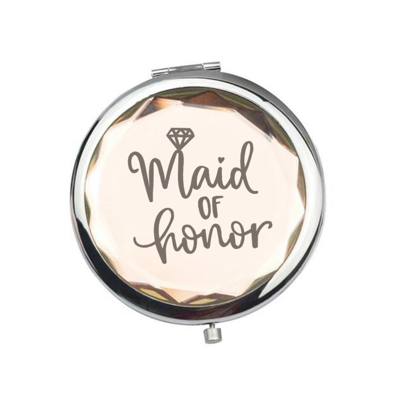 Wedding Compact Mirror Bridesmaid Gift Maid Of Honor Makeup Mirror