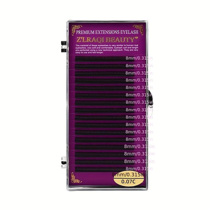 16 Rows Eyelash Extension Individual False Eyelashes Natural 0.07mm Thickness