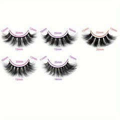 5 Boxes Mix Style False Eyelashes Faux Mink Eyelashes Fluffy False Eyelashes