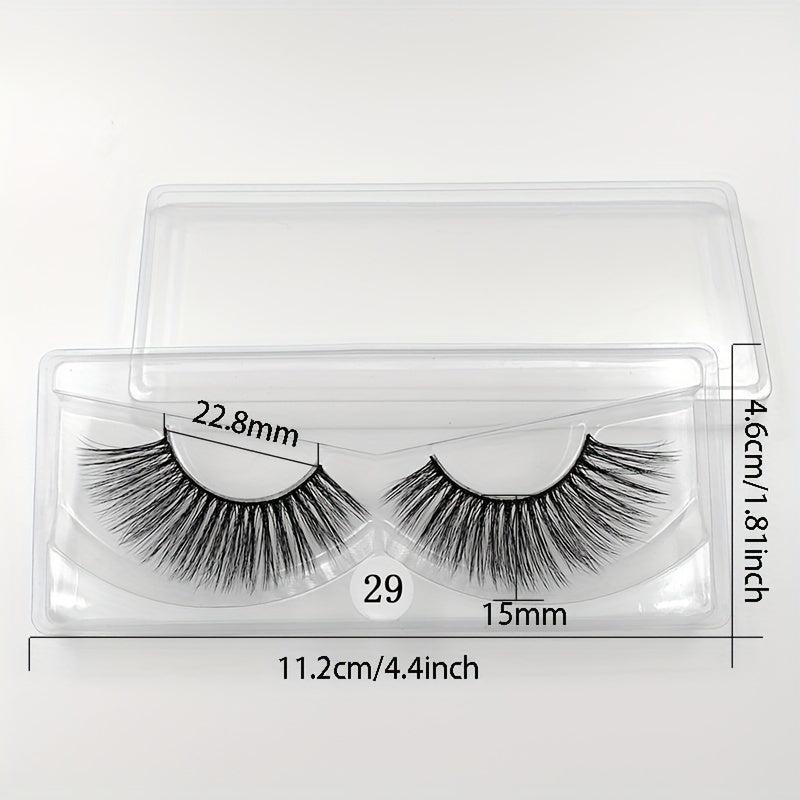 10 Pairs 6D Natural Mink Eyelashes Makeup Set