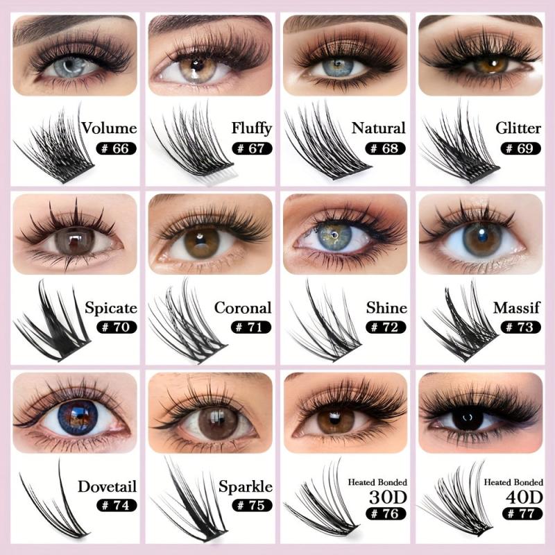Curly Volume Cluster Lashes DIY Eyelash Extension Set