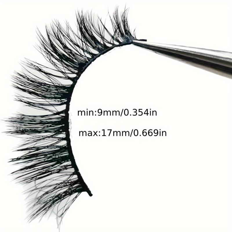 10 Pairs Fluffy False Eyelashes Natural Look Volume Thick Curly Lashes Extension