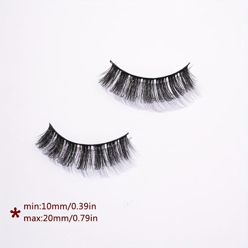 8 Pairs Fluffy 20mm D Curly Wispy Strip Cross False Eyelashes