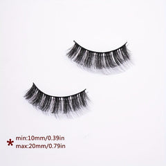 8 Pairs Fluffy 20mm D Curly Wispy Strip Cross False Eyelashes