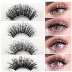 Wild Style Messy False Eyelashes Thick Long Curling Realistic Daily Wear Women
