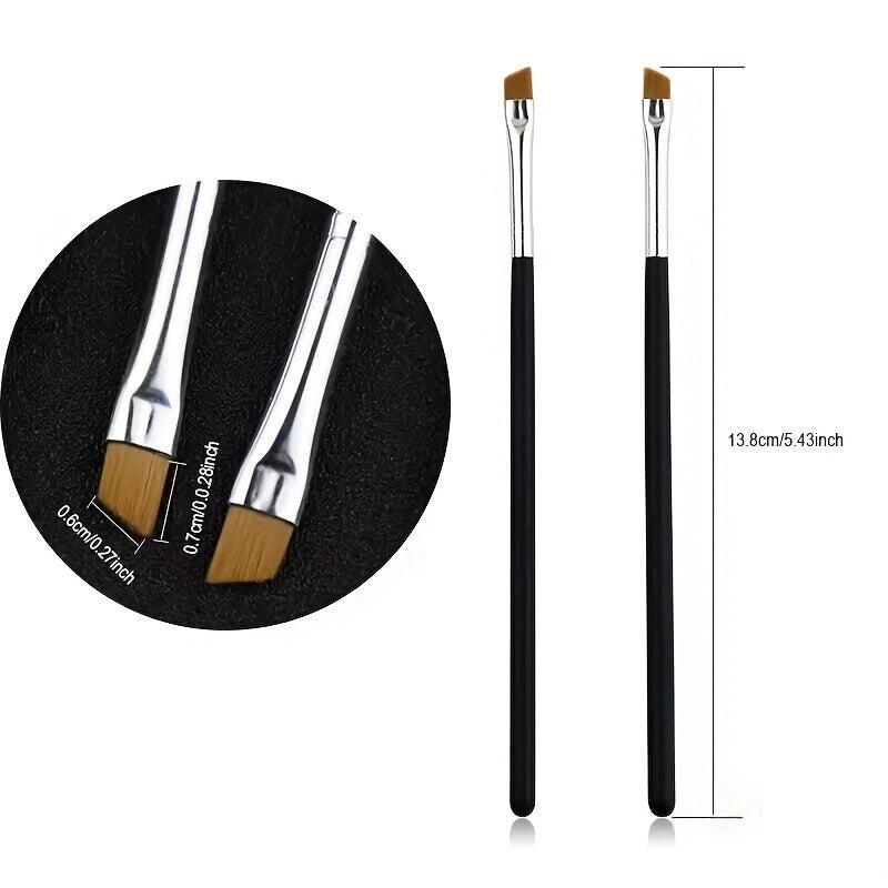 Professional Eye Makeup Brush Set Soft Angled Bristles for Eyebrows Eyeshadow