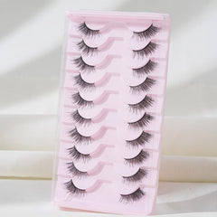 10 Pairs Half False Eyelashes Cat Eyes Look Natural Cross Lashes Eye Tail...