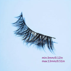 7 Pairs Fox Eye Look False Eyelashes 13mm Fishtail Wispy Cross Natural Look