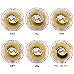 5 Boxes Reusable Self-adhesive False Eyelashes Easy to Apply Fluffy Waterproof