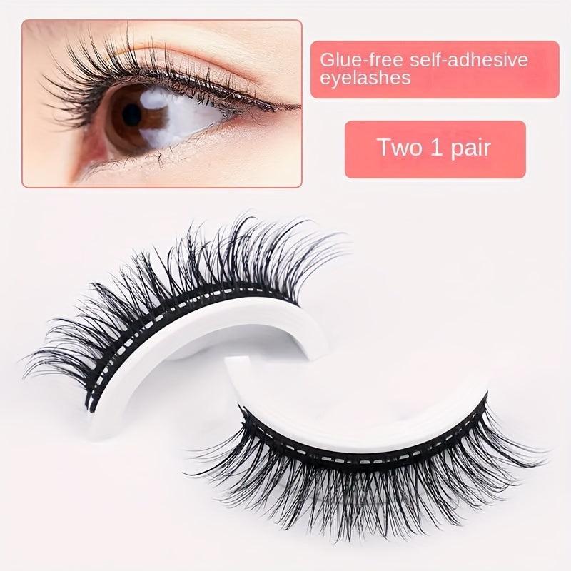 5 Boxes Reusable Self-adhesive False Eyelashes Easy to Apply Fluffy Waterproof