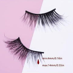10 Pairs Half False Eyelashes 14mm Curly Cross Eyelashes Lightweight Reusable