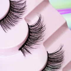 7 Pairs 5D Half Lashes Cat Eye Lashes Wispy Long Crisscross Style Manga Lashes