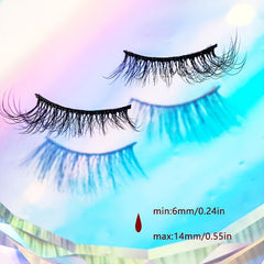 7 Pairs 5D Half Lashes Cat Eye Lashes Wispy Long Crisscross Style Manga Lashes