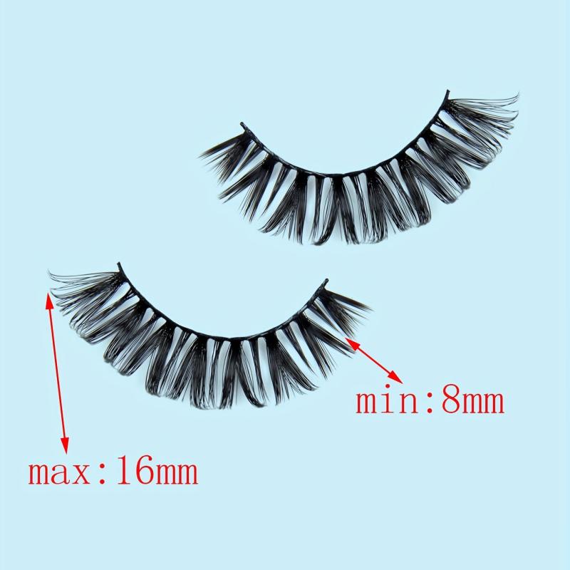 6 Pairs 4D Curly False Eyelashes Natural Look Makeup Lashes Extension