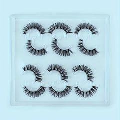 6 Pairs 4D Curly False Eyelashes Natural Look Makeup Lashes Extension