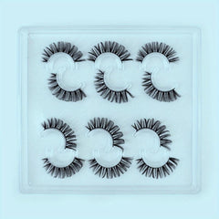 6 Pairs 4D Curly False Eyelashes Natural Look Makeup Lashes Extension