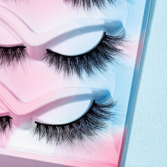 5 Pairs Cat Eye Lashes Winged End False Eyelashes 12mm Makeup Extension