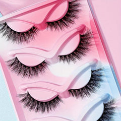 5 Pairs Cat Eye Lashes Winged End False Eyelashes 12mm Makeup Extension