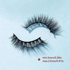 5 Pairs Cat Eye Lashes Winged End False Eyelashes 12mm Makeup Extension
