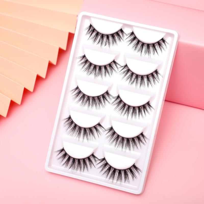 5 Pairs Thick Curling False Eyelashes for Women