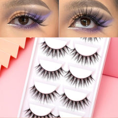 5 Pairs Thick Curling False Eyelashes for Women