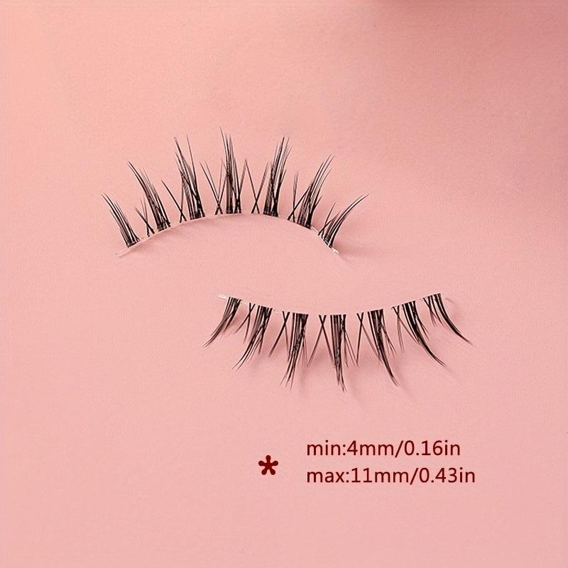 5 Pairs Natural Fish Tail False Eyelashes Lightweight Curled Reusable