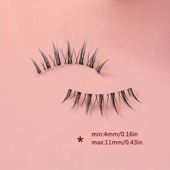 5 Pairs Natural Fish Tail False Eyelashes Lightweight Curled Reusable