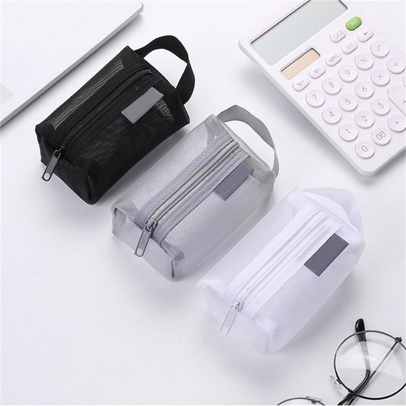 3pcs Portable Mesh Storage Bags Cosmetic Toiletry Bag for Daily & Travel