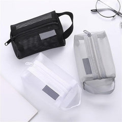 3pcs Portable Mesh Storage Bags Cosmetic Toiletry Bag for Daily & Travel
