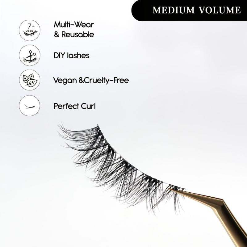 Natural Look False Lashes Faux Mink Fluffy Long Eyelashes Extension