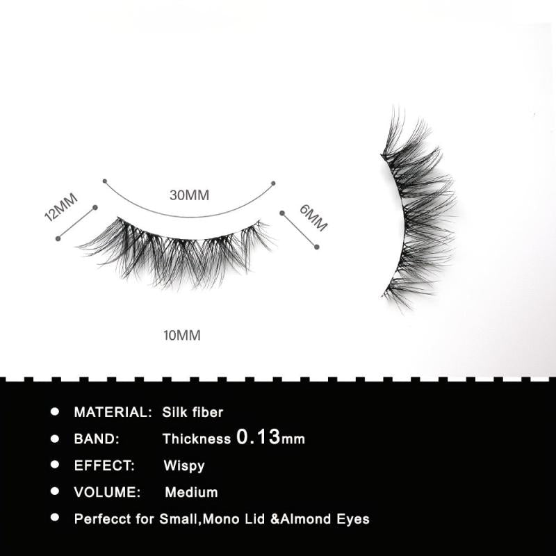 Natural Look False Lashes Faux Mink Fluffy Long Eyelashes Extension
