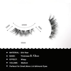 Natural Look False Lashes Faux Mink Fluffy Long Eyelashes Extension