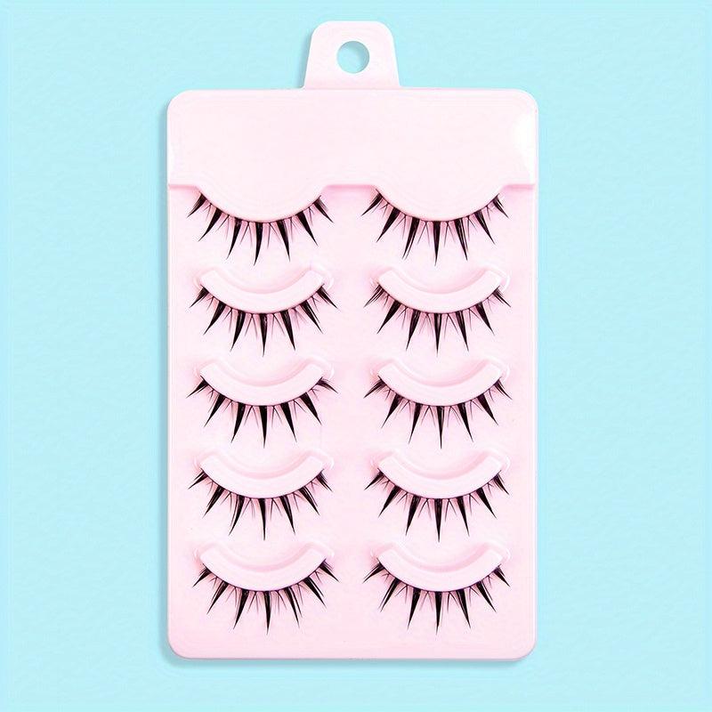 5 Pairs 3D Japanese Style Eyelashes for Cosplay & Natural Look