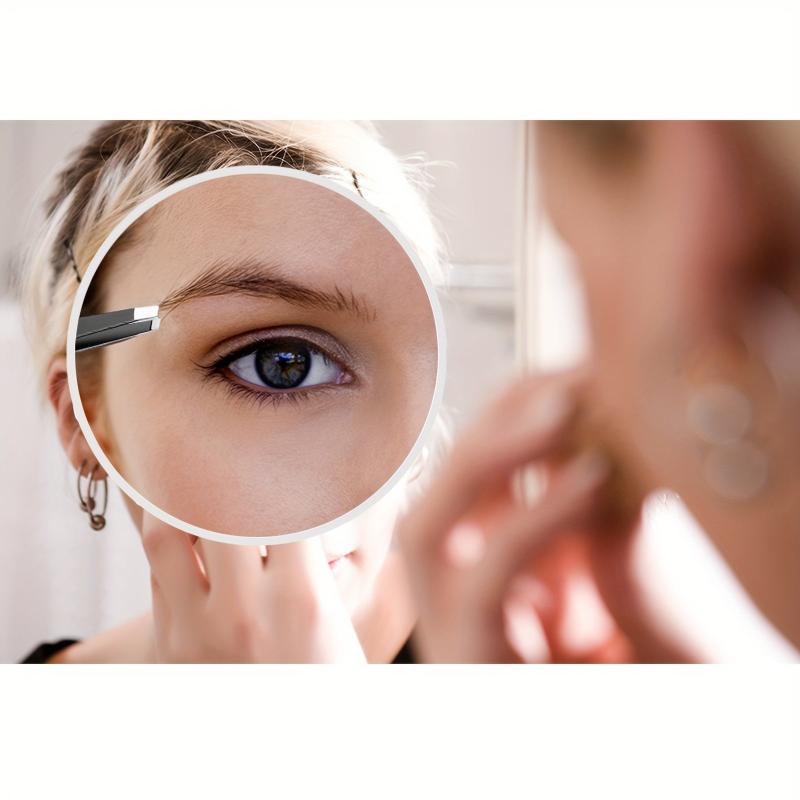 20X Magnifying Mirror and Tweezers Set, Round Makeup Mirror with 3 Suction Cups