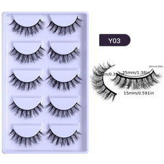 5 Pairs Natural Cross layer False Thick Mink Like Eyelashes