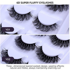 5 Pairs Natural Cross layer False Thick Mink Like Eyelashes